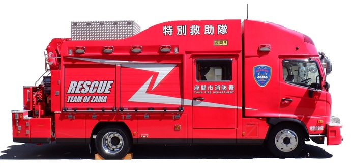 写真：救助工作車の右側面
