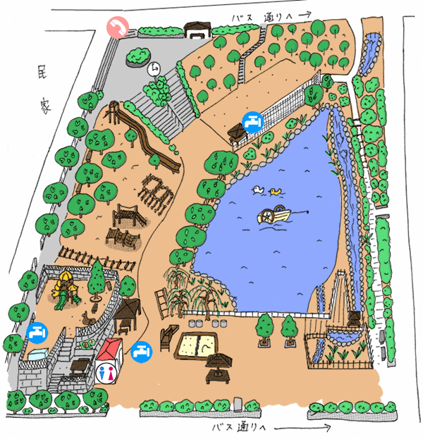 地図：立野東公園