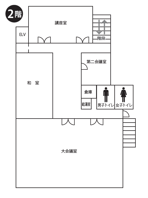 イラスト：施設図2階