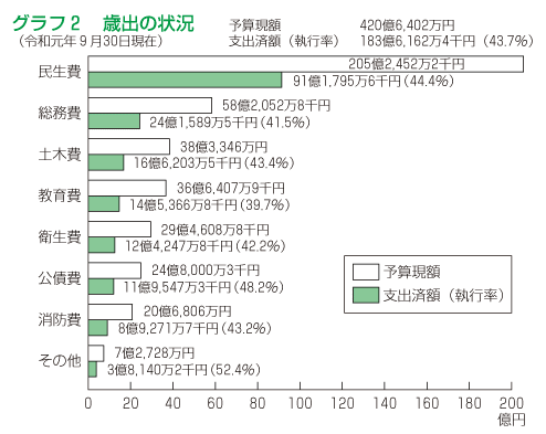 画像：歳出の棒グラフ