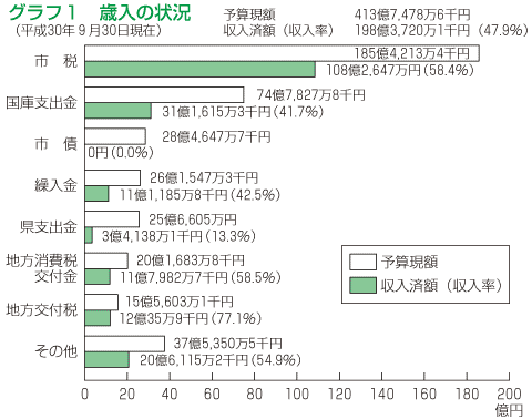 画像：歳入の棒グラフ