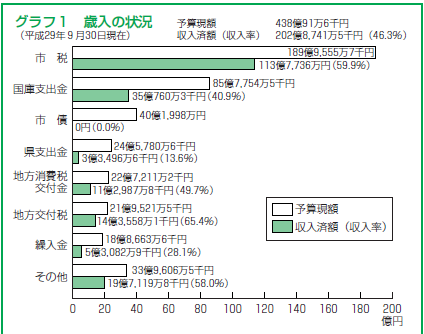 画像：歳入の棒グラフ