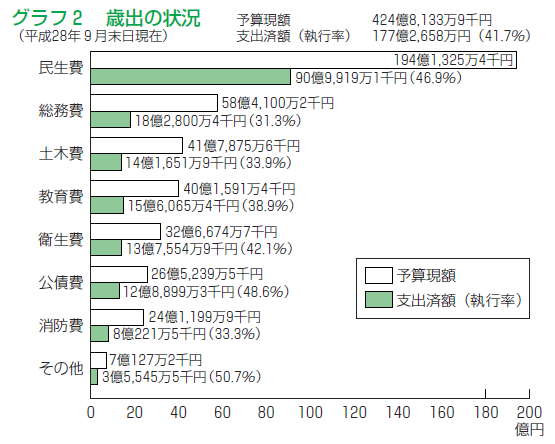 グラフ2　歳出の状況
