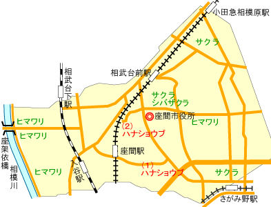 地図：ハナショウブの案内図