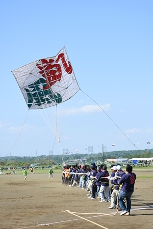 写真：大空を舞う大凧