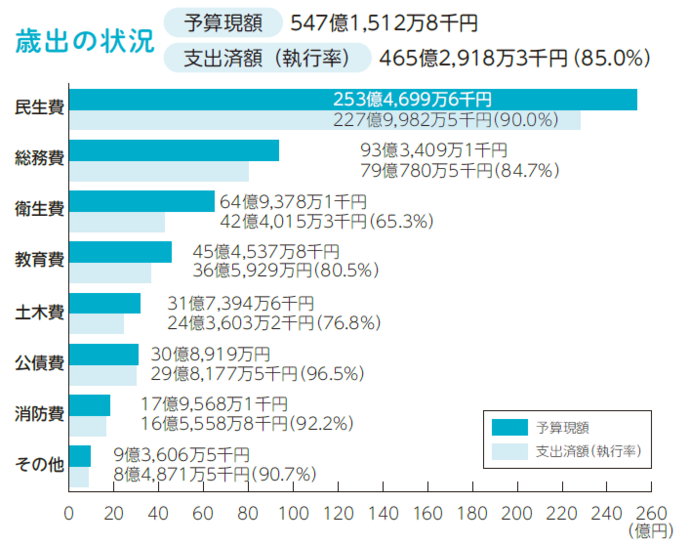 画像：歳出の棒グラフ