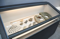 ケース内に展示されていた石器