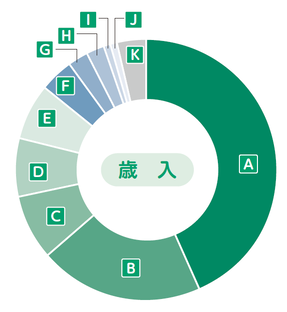画像：歳入の円グラフ