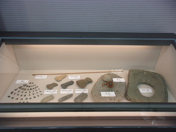 写真：縄文石器の展示