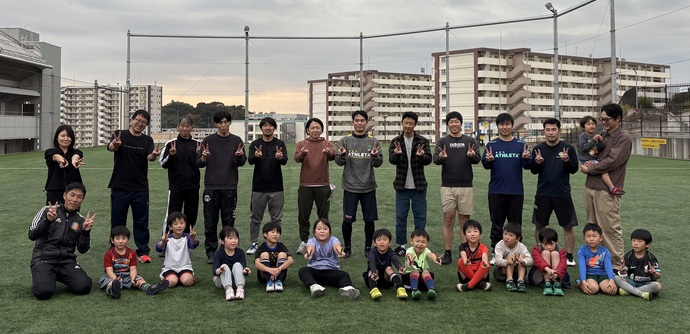 画像：親子キャッチボール参加者の画像