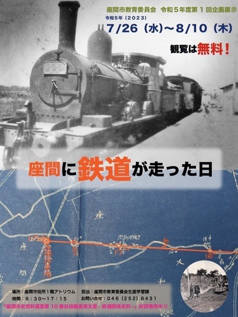 写真：第1回企画展示会「座間に鉄道が走った日」のポスター