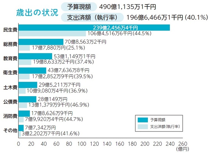 画像：歳出の状況グラフ