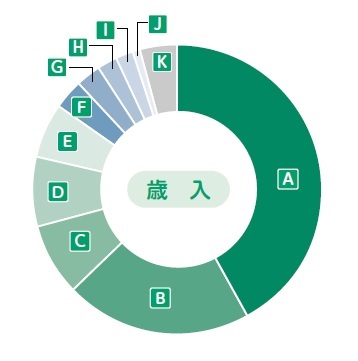 画像：歳入の円グラフ