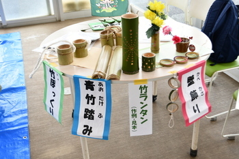 写真：クラフト体験会の展示品