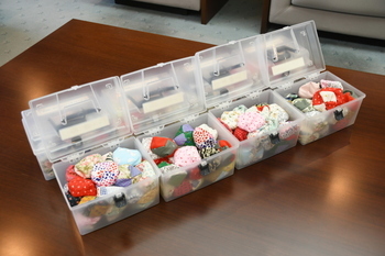 写真：寄贈を受けた手作りのお手玉