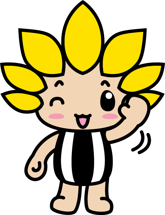 ざまりん正面片手あげ