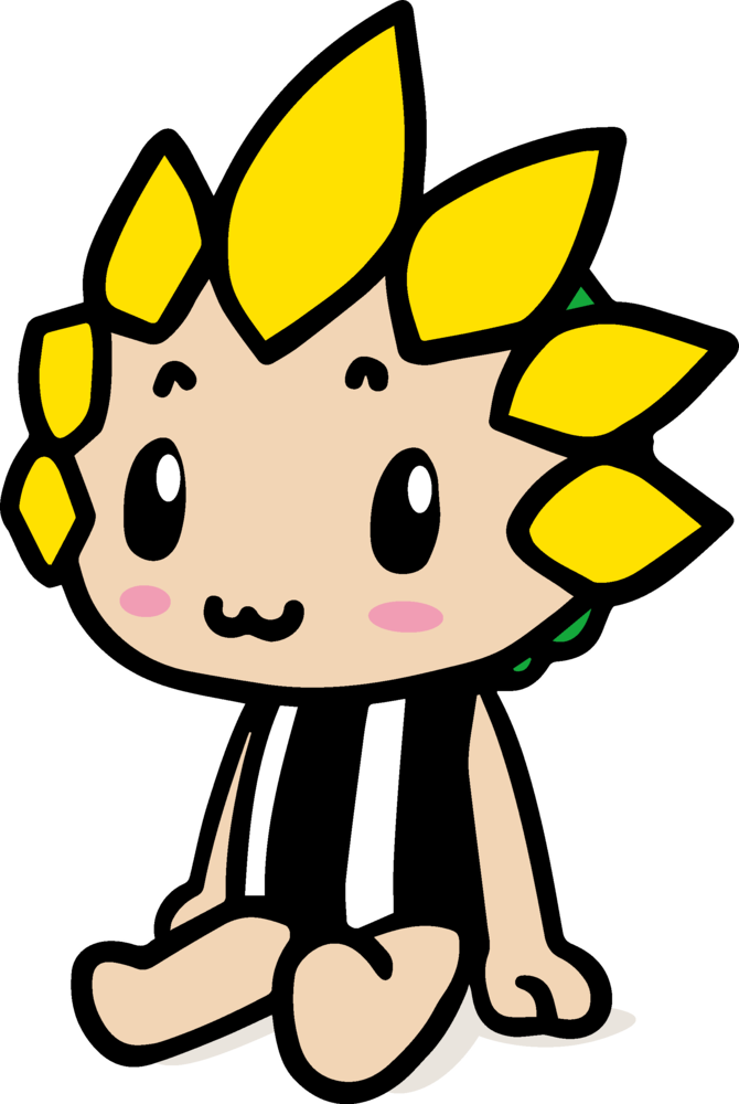 座っているざまりん