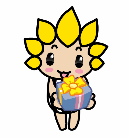 プレゼントをわたすざまりん