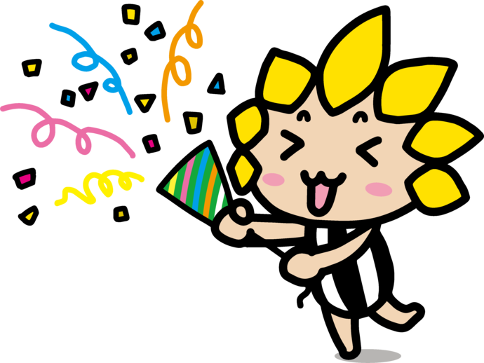 クラッカーを鳴らすざまりん