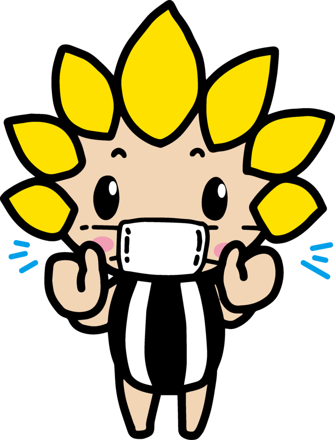 マスクをしたざまりん