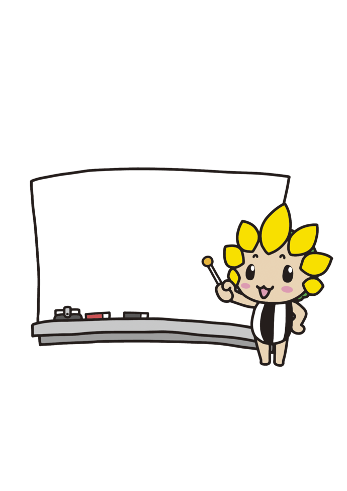 ホワイトボードとざまりん