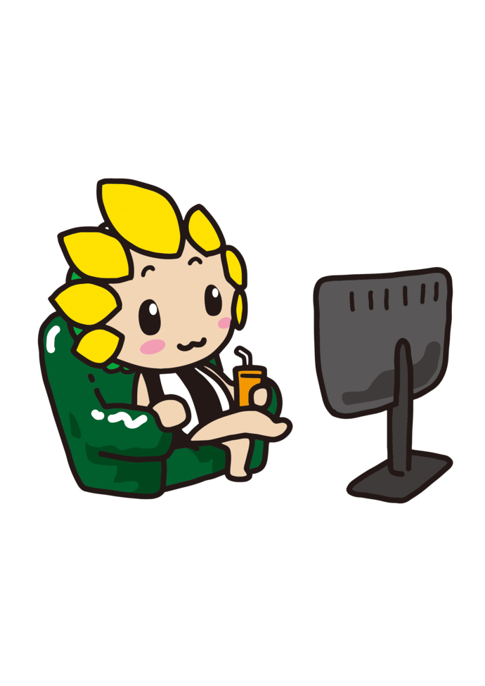 テレビをみるざまりん