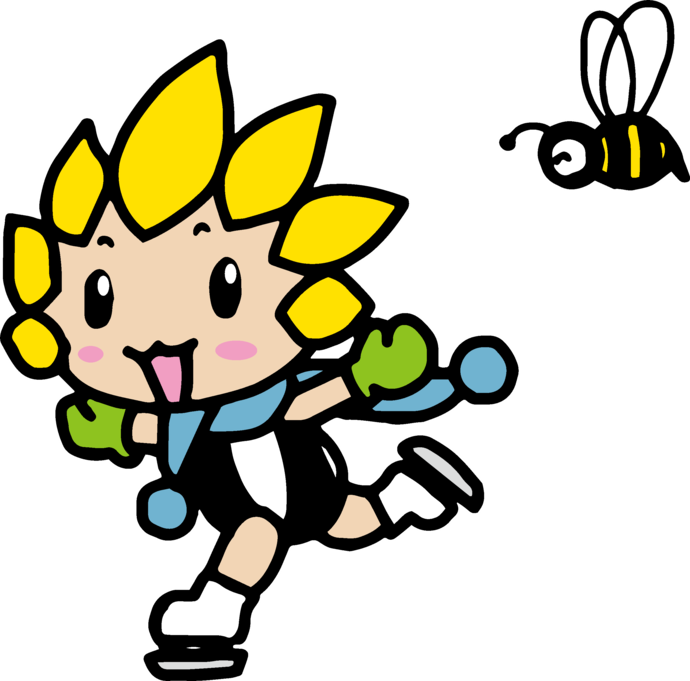 スケートをするざまりん