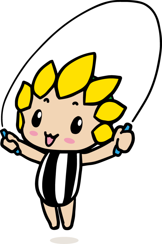 なわとびをするざまりん