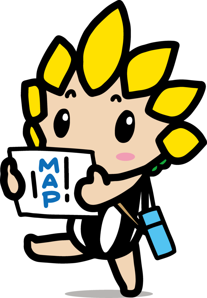 地図をみるざまりん