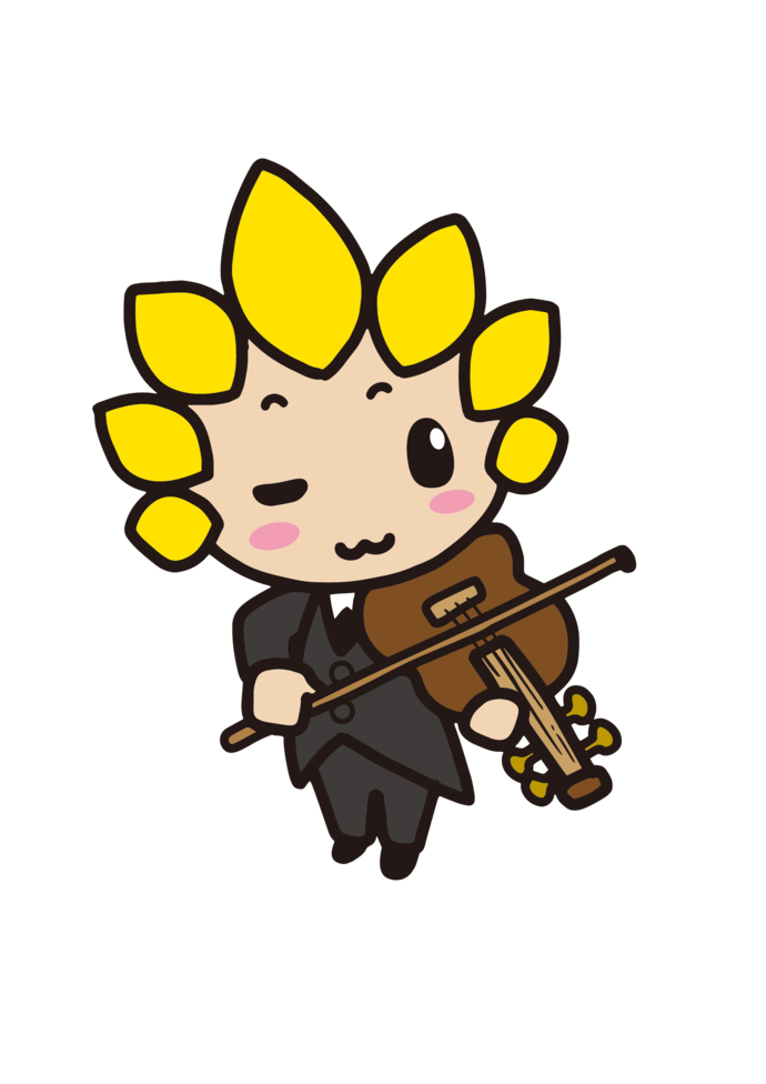 バイオリンを弾くざまりん