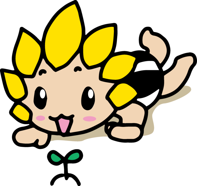 芽が出たのをみているざまりん