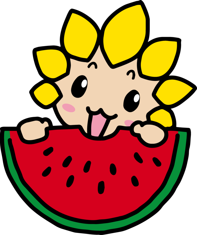 すいかをたべるざまりん