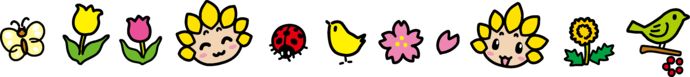 ざまりんと春のイラストライン