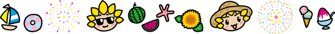 ざまりんと夏のイラストライン