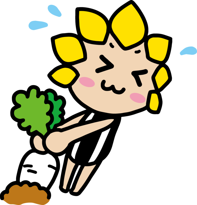 大根掘りするざまりん