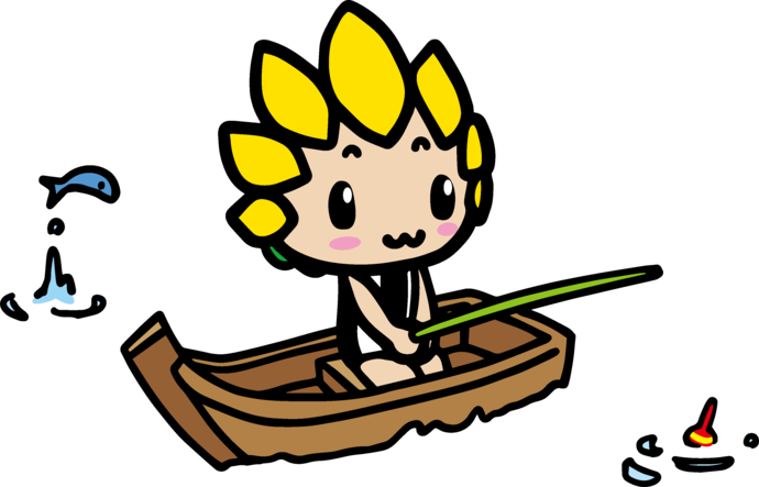 釣りをするざまりん