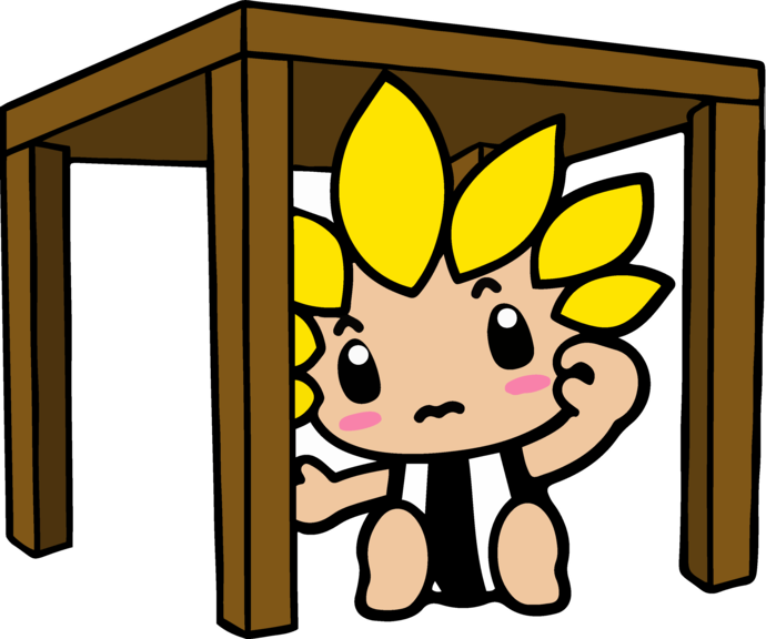 シェイクアウトをするざまりん