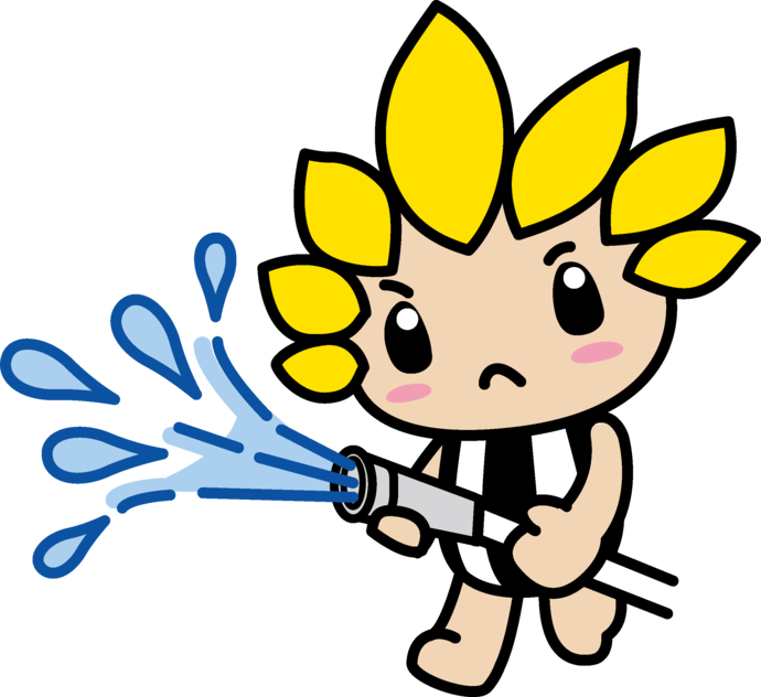 水を撒くざまりん