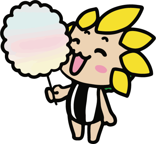 わたがしをたべるざまりん