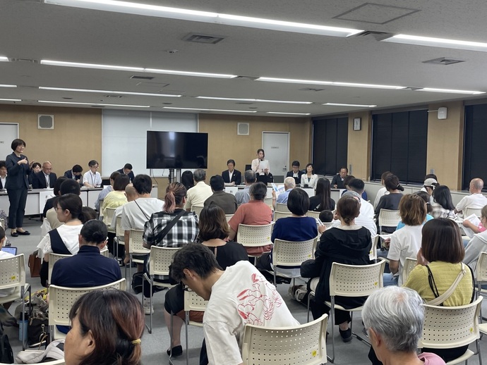 写真：6月14日に市役所で実施した説明会の様子