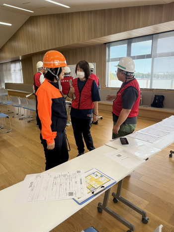 写真:災害救援ボランティアセンター開設訓練の様子