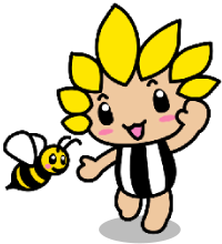 イラスト：ざまりんとミツバチ